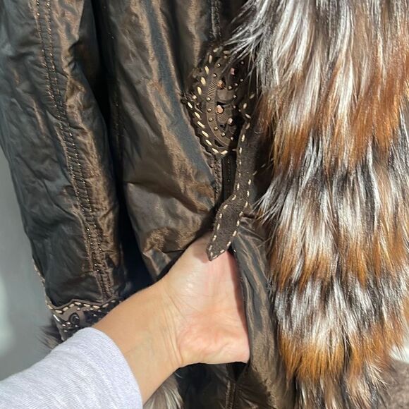 Real Fox Long Coat Size 14 - Picture 13 of 15